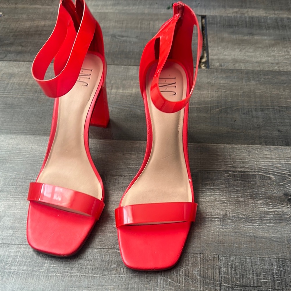 Red Strappy Heels for Women
